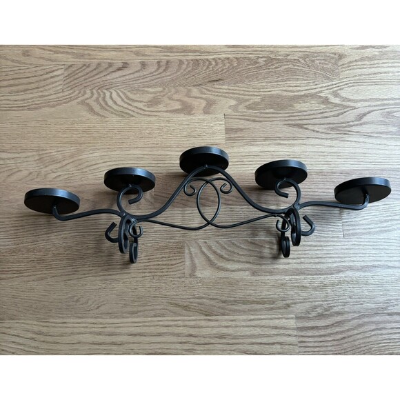 Vintage Fireplace Insert Five Pillar Candles, Fireplace Candelabra, Centerpiece - Picture 1 of 5